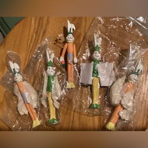 Lot of 6 “Dept. 56” Bunny Rabbit Ornaments